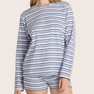 Set Active Striped Oversized Long Sleeve - Sailor